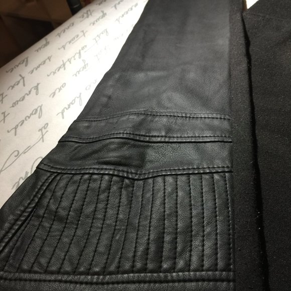 Faux Leather Black Pants (front) Petite - Picture 11 of 14
